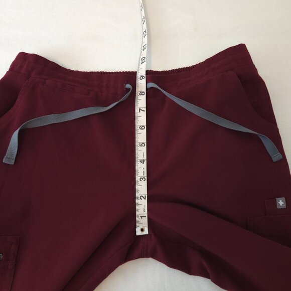 Figs Women's Yola Skinny Scrub Pants In Burgundy - Picture 14 of 16